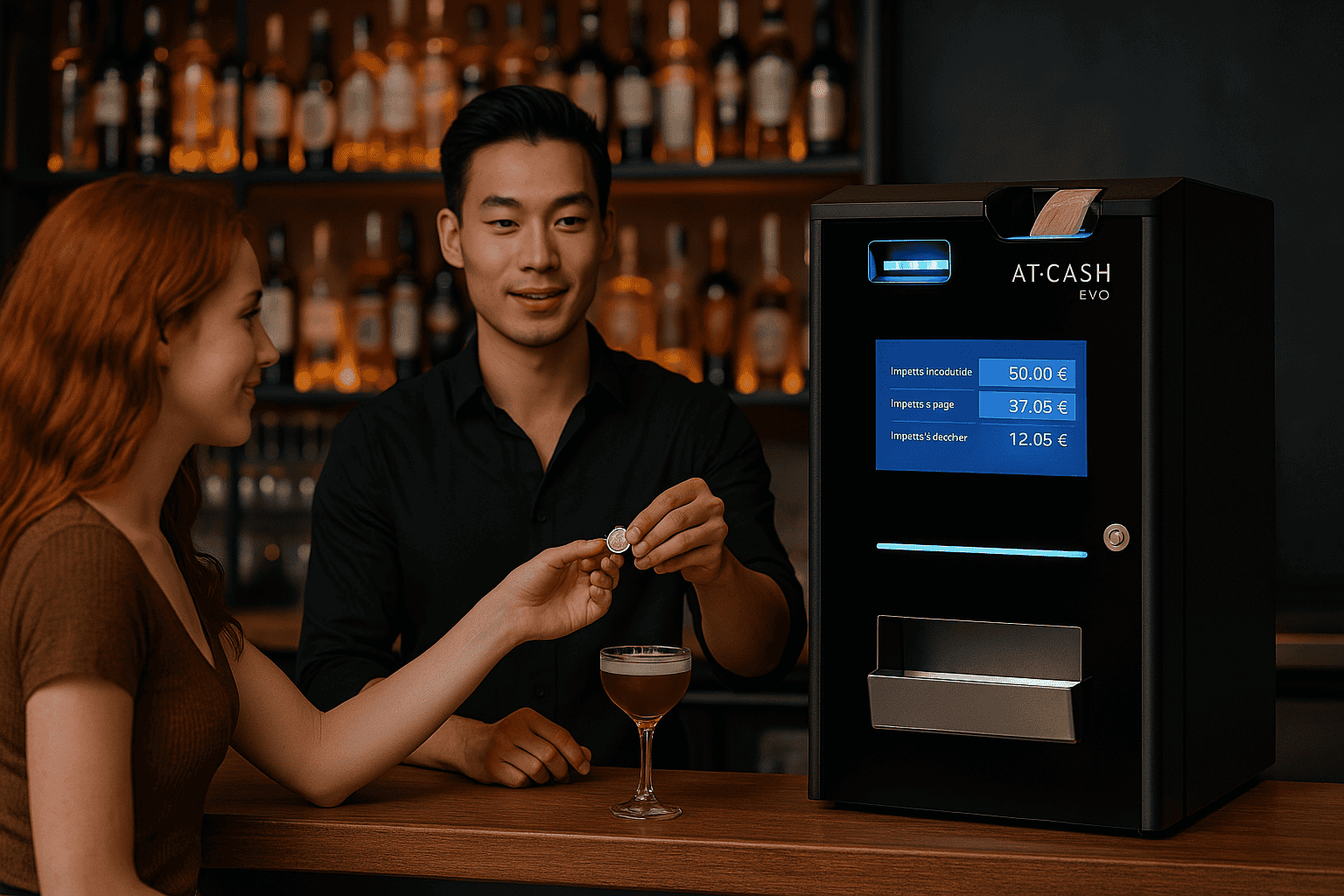 AT-CASH evo en un Bar