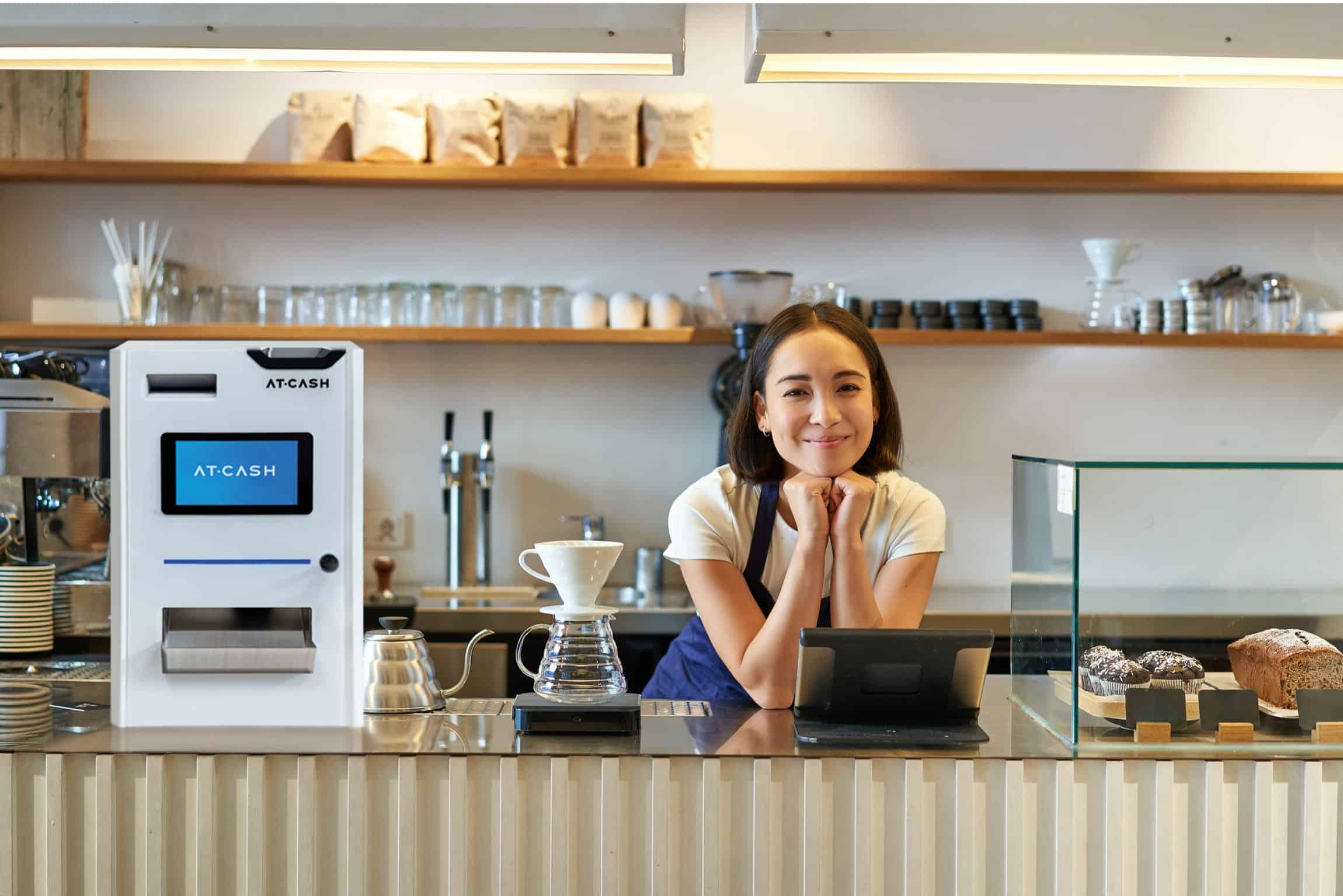 AT-CASH in a café