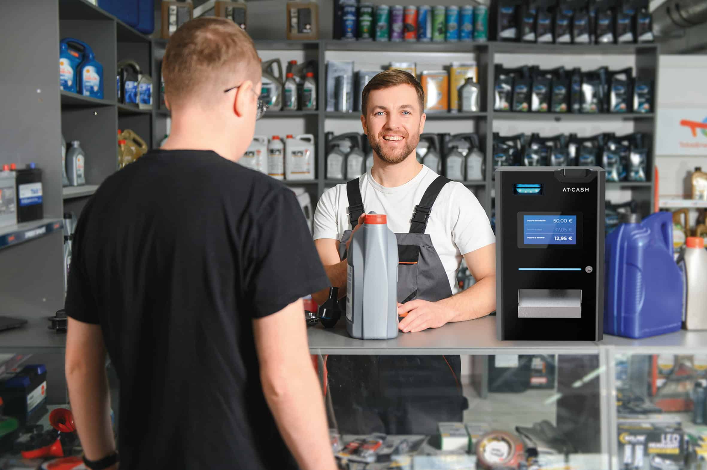 AT-CASH in a hardware shop
