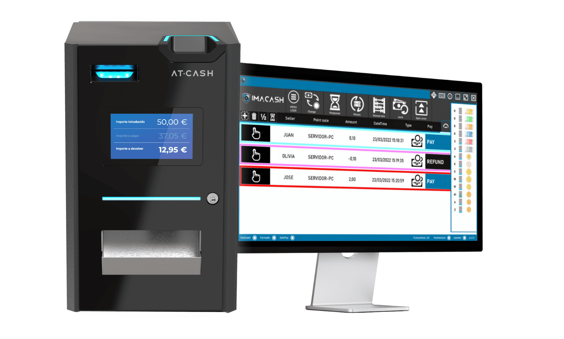 Máquina AT-CASH con integración Imacash Máquina AT-CASH con integración Imacash