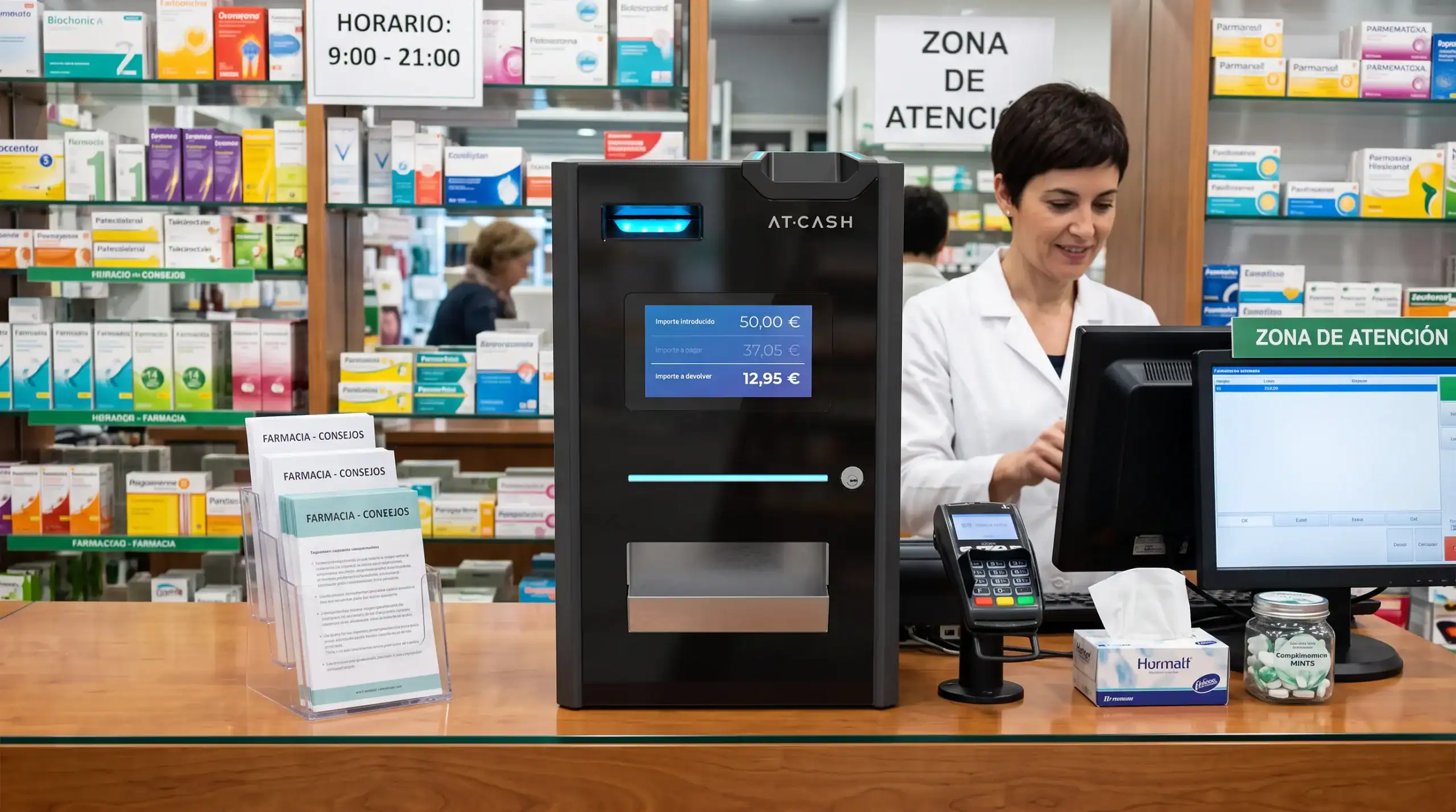 AT-CASH en una farmacia AT-CASH en una farmacia