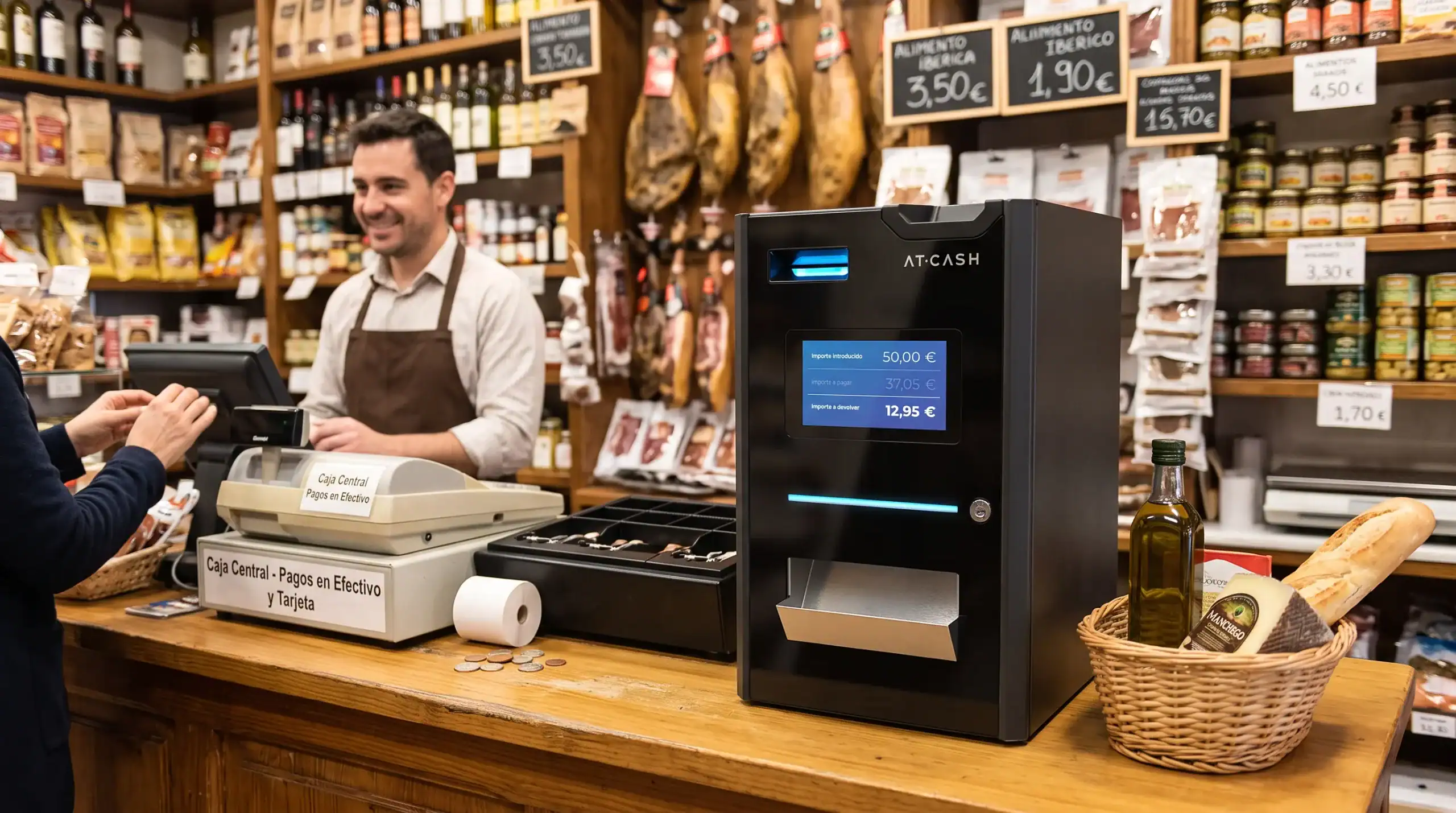 AT-CASH en una tienda de alimentación AT-CASH en una tienda de alimentación
